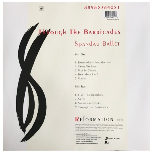 SPANDAU BALLET - THROUGH THE BARRICADES (POSTER) | VINILO