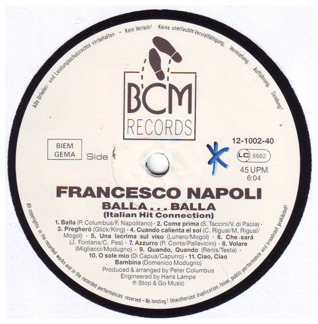 FRANCESCO NAPOLI - BALLA..BALLA! | 12" MAXI SINGLE USADO