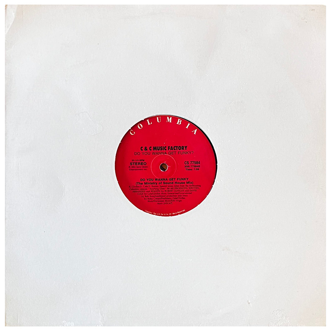 C+C MUSIC FACTORY - DO YOU WANNA GET FUNKY (1LP) | 12" MAXI SINGLE USADO