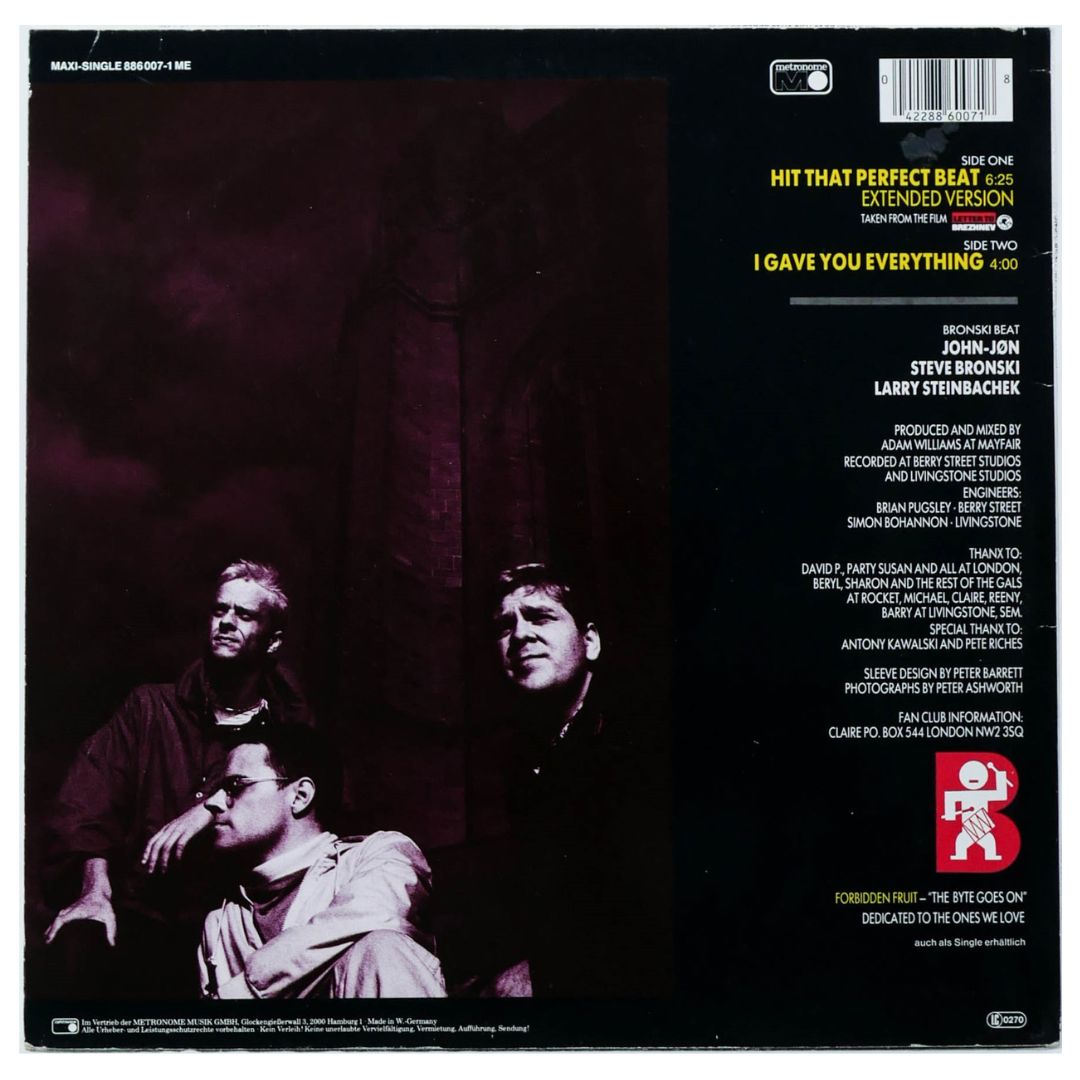 BRONSKY BEAT - HIT THAT PERFECT BEAT | 12" MAXI SINGLE USADO