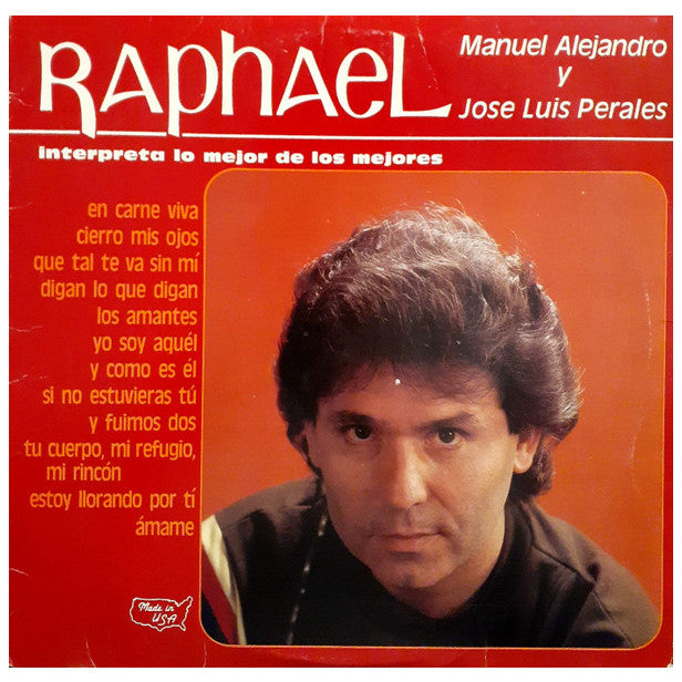 RAPHAEL - INTERPRETA A MANUEL ALEJANDRO Y JOSE LUIS PERALES | VINILO