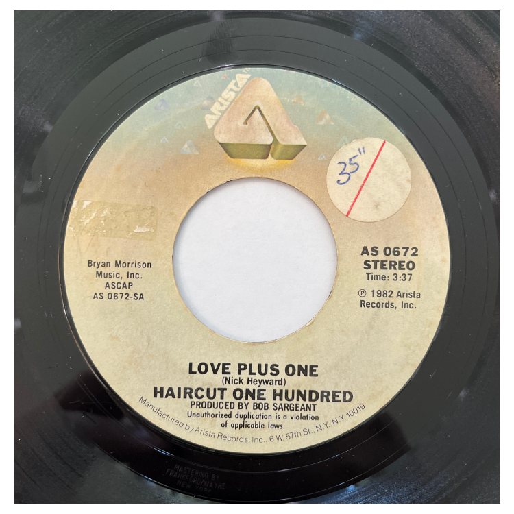 HAIRCUT ONE HUNDRED - LOVE PLUS ONE/FAVOURITE SHIRTS | 7" SINGLE VINILO USADO
