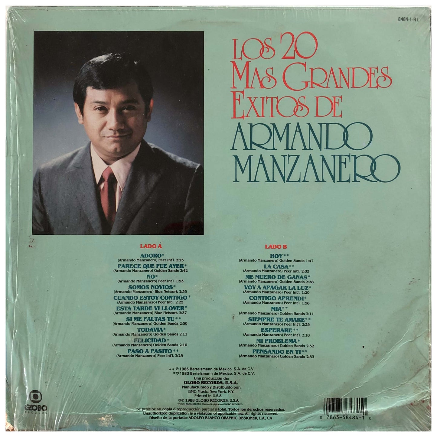 ARMANDO MANZANERO - LOS 20 MAS GRANDES EXITOS | VINILO USADO