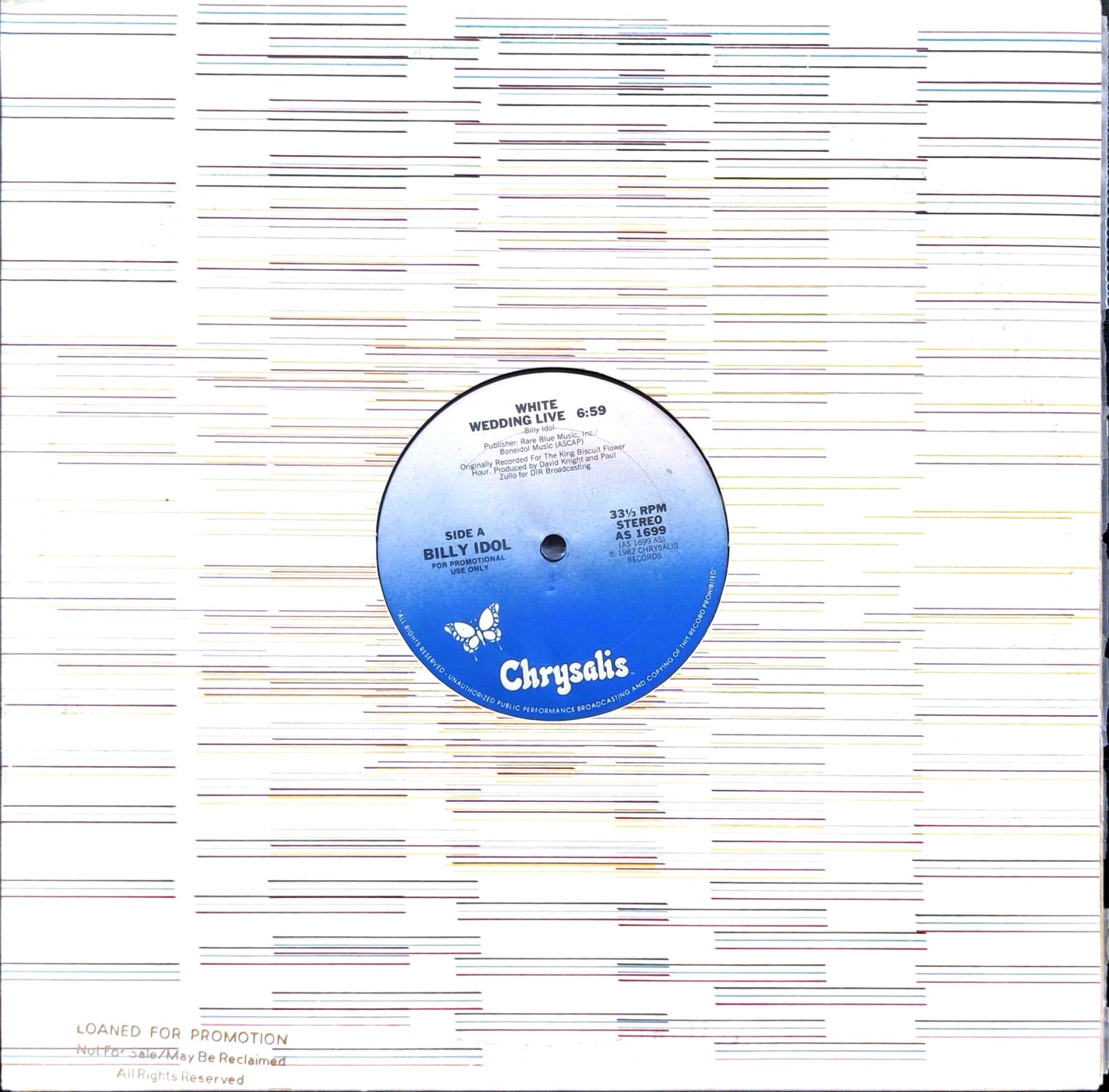 BILLY IDOL - WHITE WEDDING | 12" MAXI SINGLE USADO