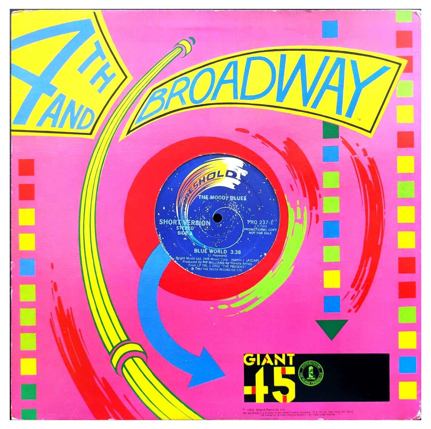 MOODY BLUES - BLUE WORLD | 12" MAXI SINGLE USADO