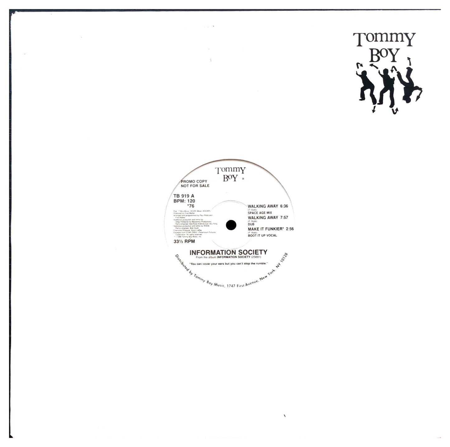INFORMATION SOCIETY - WALKING AWAY | 12" MAXI SINGLE USADO