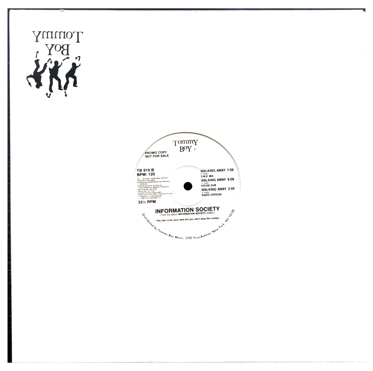 INFORMATION SOCIETY - WALKING AWAY | 12" MAXI SINGLE USADO