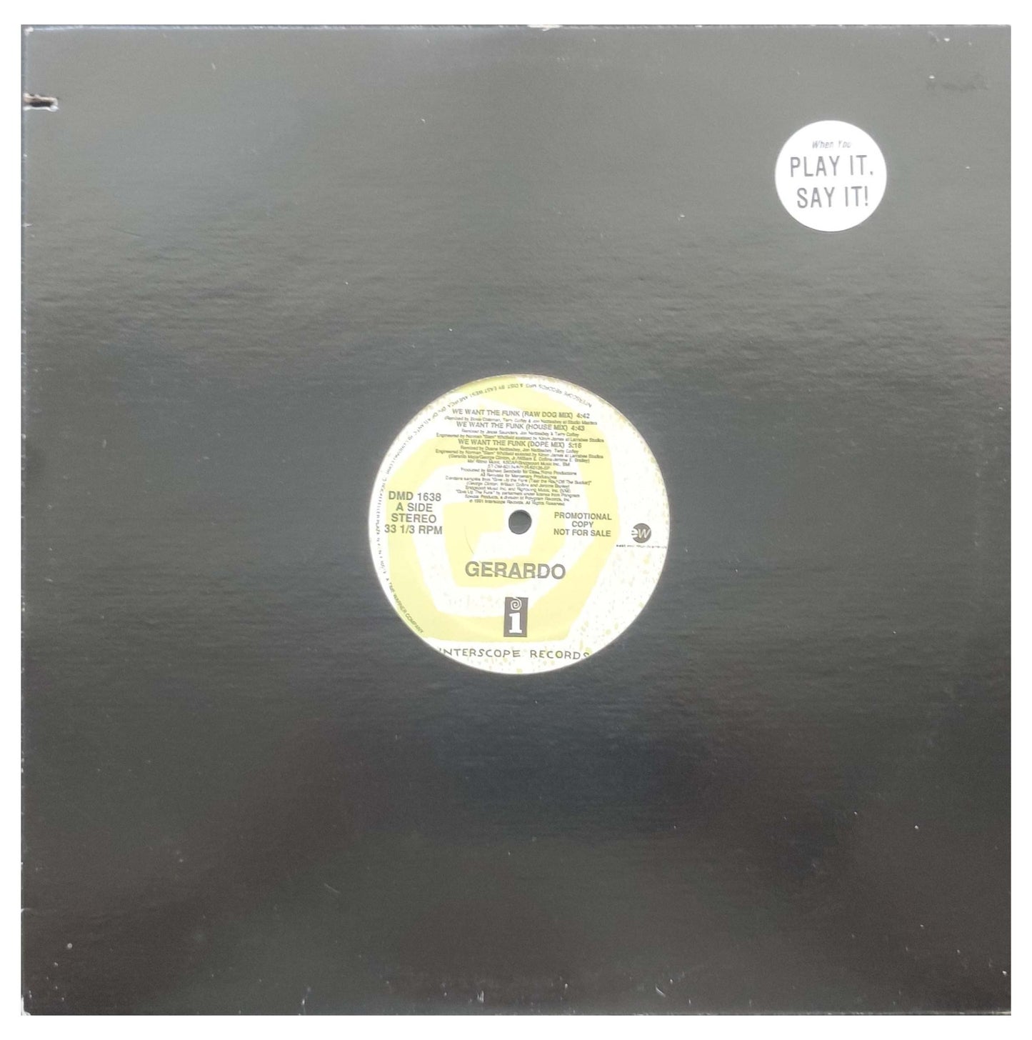GERARDO - WE WANT THE FUNK | 12" MAXI SINGLE USADO