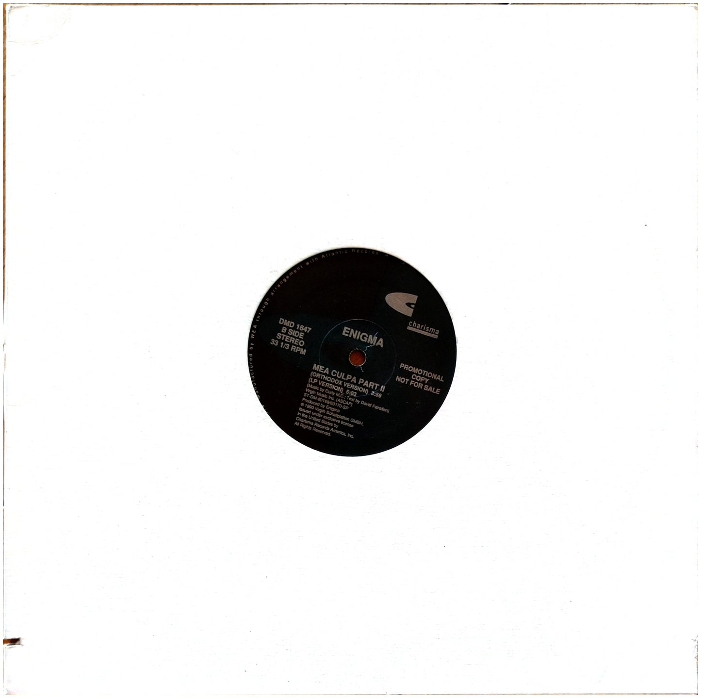 ENIGMA - MEA CULPA PART II | 12" MAXI SINGLE USADO
