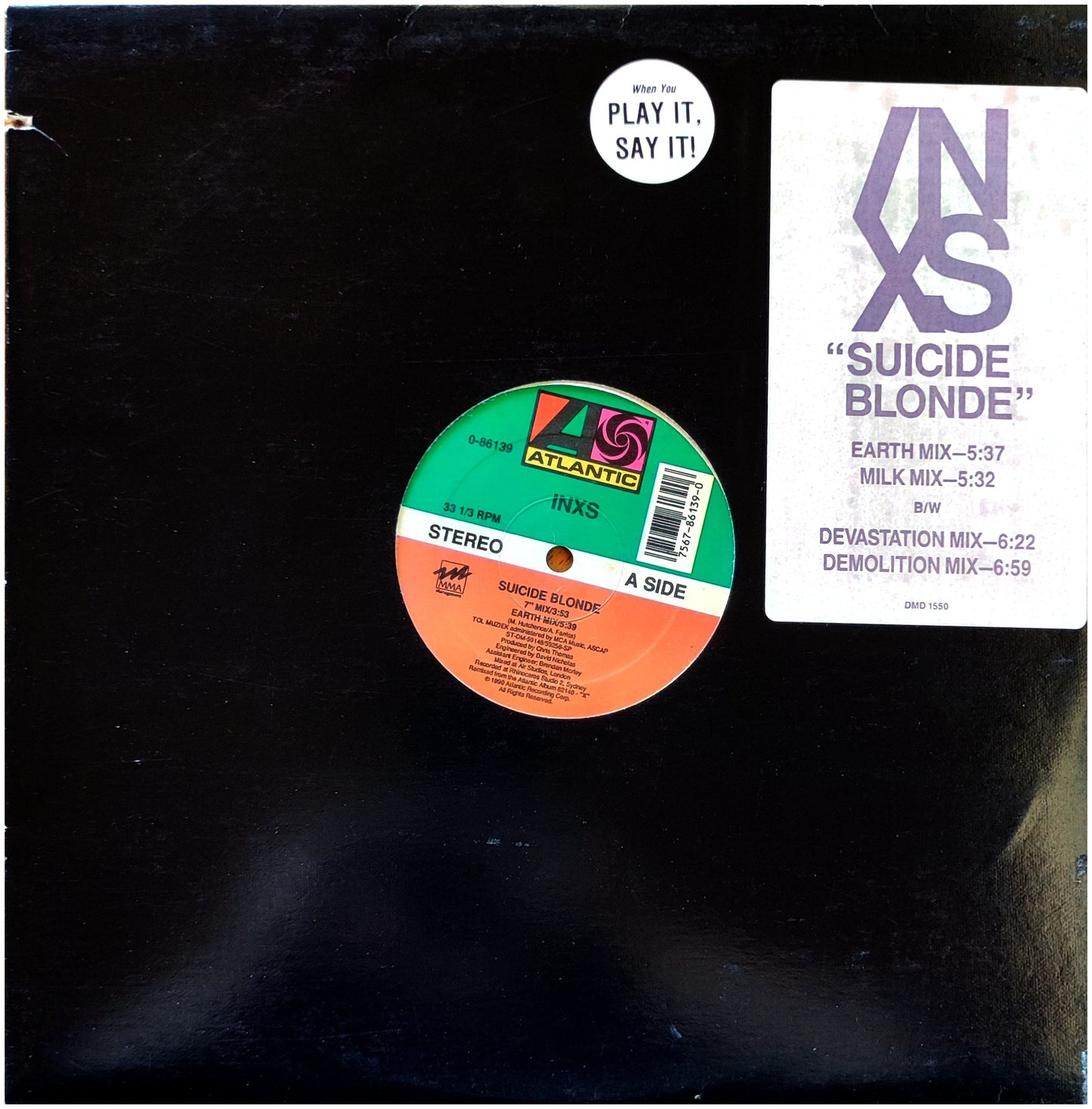 INXS - SUICIDE BLONDE | 12" MAXI SINGLE USADO