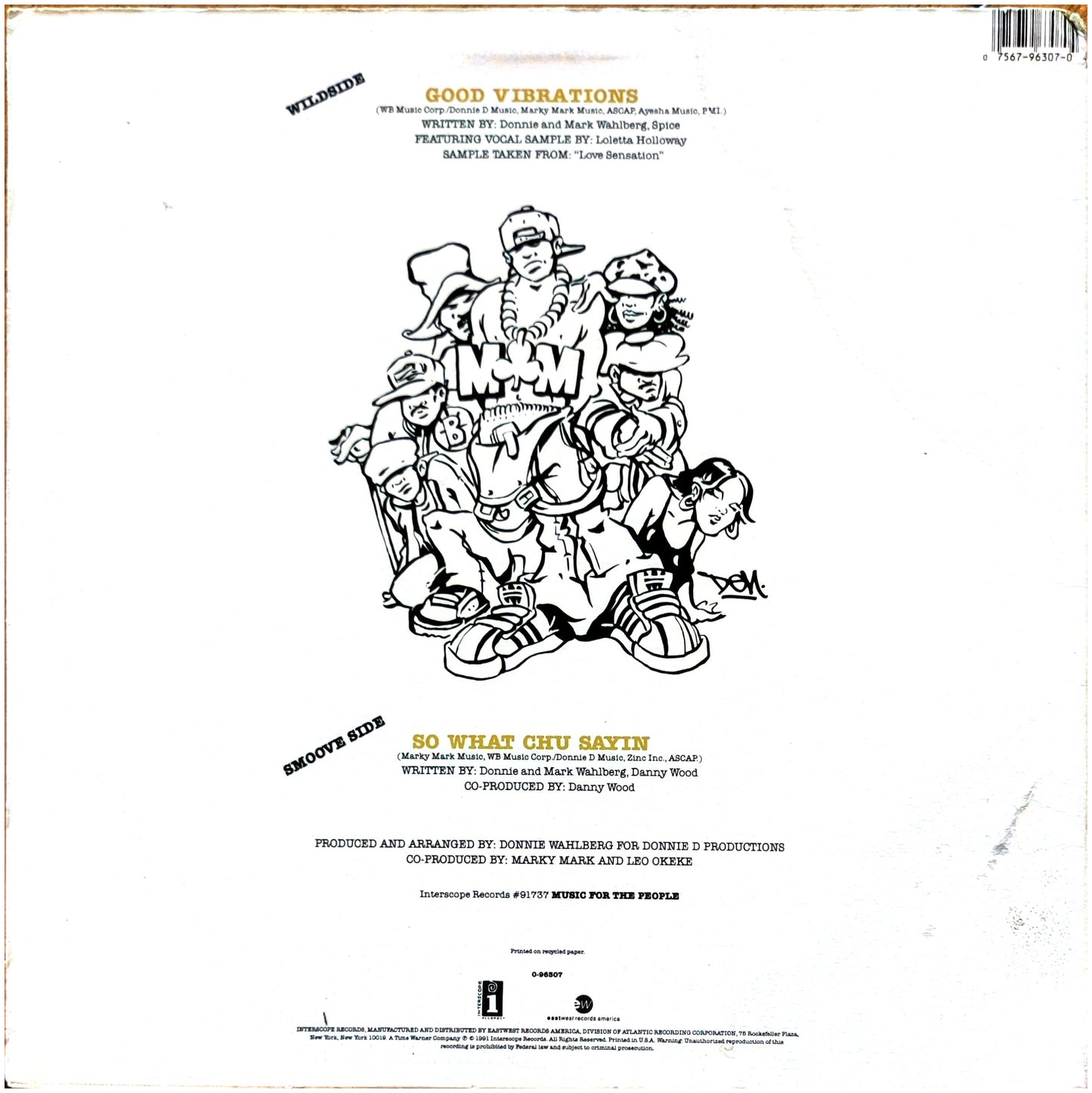 MARKY MARK AND THE FUNKY BUNCH - GOOD VIBRATIONS | 12" MAXI SINGLE USADO