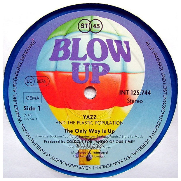 YAZZ AND THE PLASTIC POPULATION - THE ONLY WAY IS UP (BLUE VINYL) | 12" MAXI SINGLE USADO