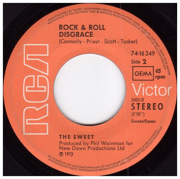 SWEET - THE BALLROOM BLITZ | 7" SINGLE USADO