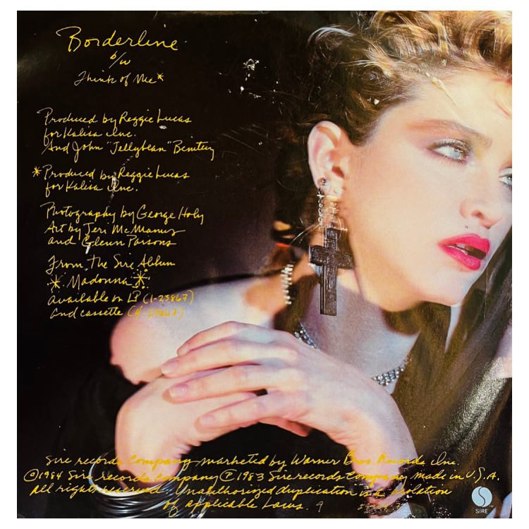 MADONNA - BORDERLINE (POSTER) | 7" SINGLE VINILO USADO