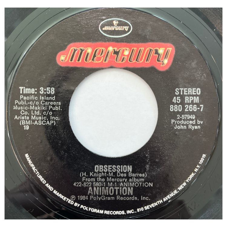 ANIMOTION - OBSESSION | 7" SINGLE VINILO USADO