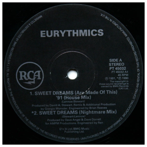 EURYTHMICS - SWEET DREAMS (ARE MADE OF THIS) '91 | 12'' MAXI SINGLE USADO