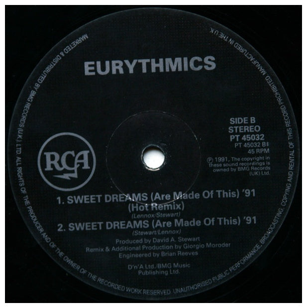 EURYTHMICS - SWEET DREAMS (ARE MADE OF THIS) '91 | 12'' MAXI SINGLE USADO
