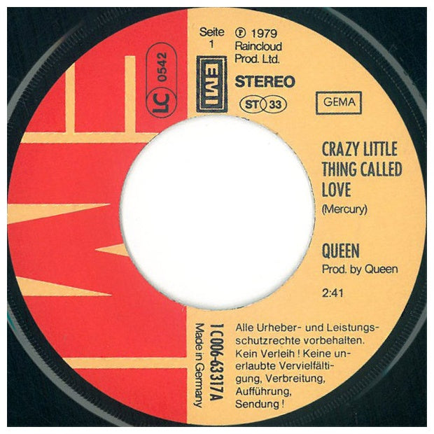 QUEEN - CRAZY LITTLE THING CALLED LOVE/WE WILL ROCK YOU | 7'' SINGLE VINILO USADO