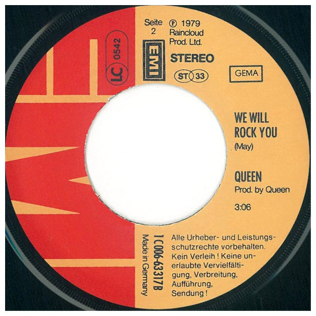 QUEEN - CRAZY LITTLE THING CALLED LOVE/WE WILL ROCK YOU | 7'' SINGLE VINILO USADO