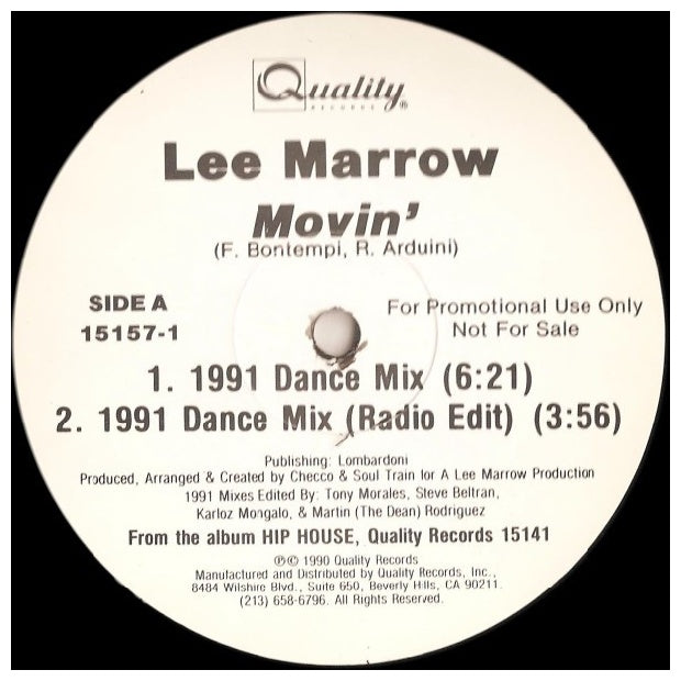 LEE MARROW - MOVIN' | 12" MAXI SINGLE USADO