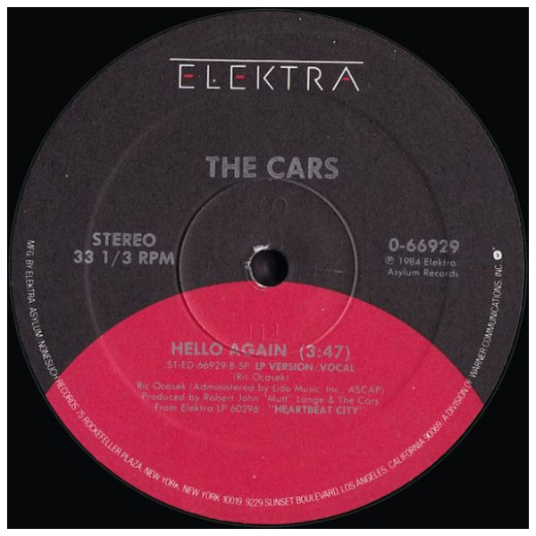 THE CARS - HELLO AGAIN | 12" MAXI SINGLE USADO