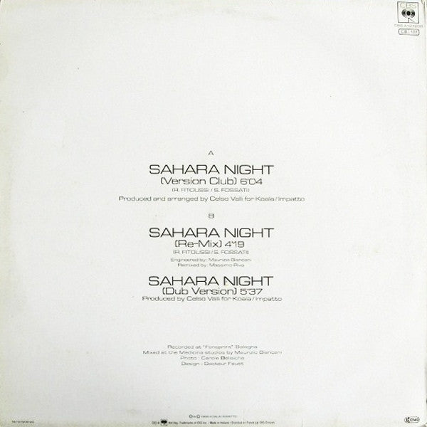 F.R. DAVID - SAHARA NIGHT | 12" MAXI SINGLE USADO