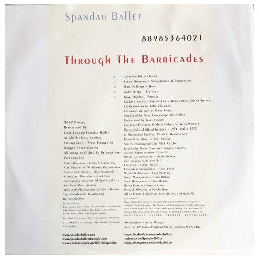SPANDAU BALLET - THROUGH THE BARRICADES (POSTER) | VINILO