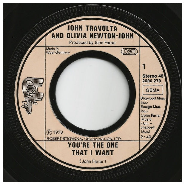 JOHN TRAVOLTA/OLIVIA NEWTON-JOHN - YOU'RE THE ONE THAT I WANT | 7'' SINGLE VINILO USADO