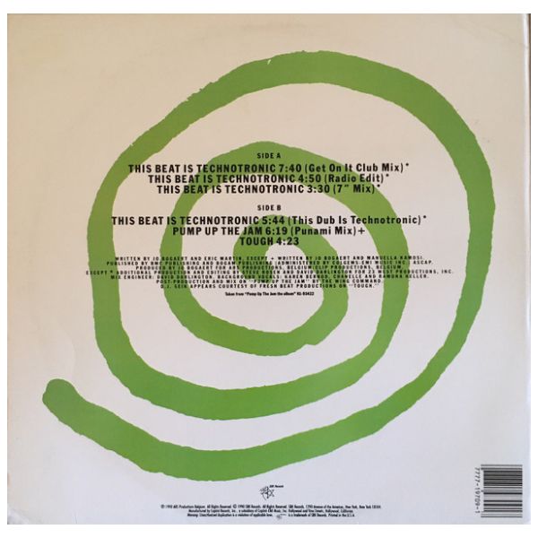 TECHNOTRONIC - THIS BEAT IS TECHNOTRONIC | 12" MAXI SINGLE USADO
