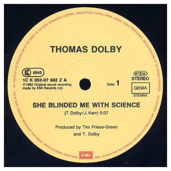 THOMAS DOLBY - SHE BLINDED ME WITH SCIENCE | 12" MAXI SINGLE USADO