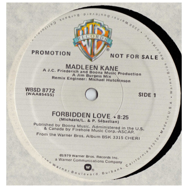 MADLEEN KANE - FORBIDDEN LOVE/YOU AND I | 12" MAXI SINGLE USADO