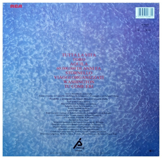 LUCIO DALLA - VIAGGI ORGANIZZATI | VINILO USADO