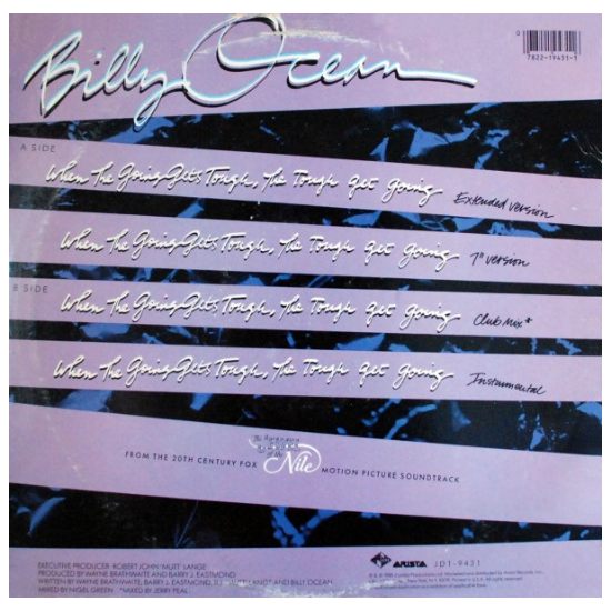 BILLY OCEAN - WHEN THE GOING GETS TOUGH, THE TOUCH GET GOING | 12" MAXI SINGLE USADO