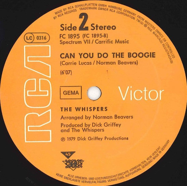 WHISPERS - AND THE BEAT GOES ON | 12" MAXI SINGLE USADO