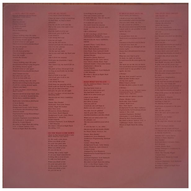 CARLY SIMON - COMING AROUND AGAIN | VINILO USADO