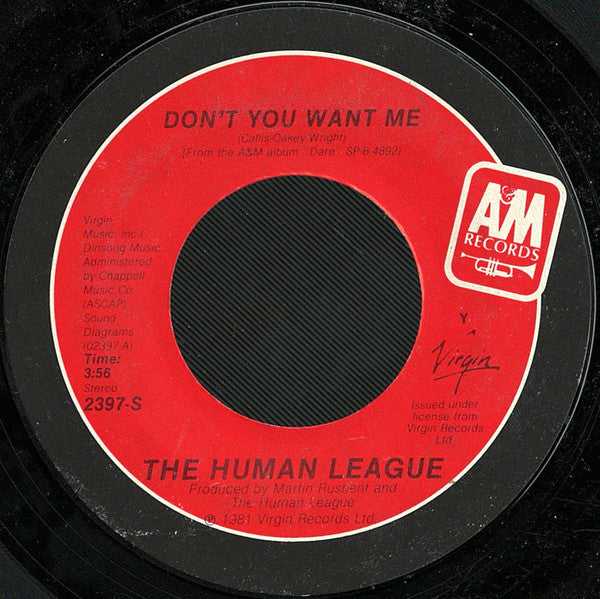HUMAN LEAGUE - DON'T YOU WANT ME | 7" SINGLE VINILO USADO