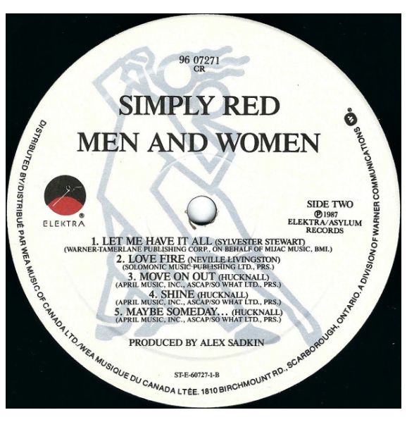 SIMPLY RED - MEN AND WOMEN | VINILO USADO