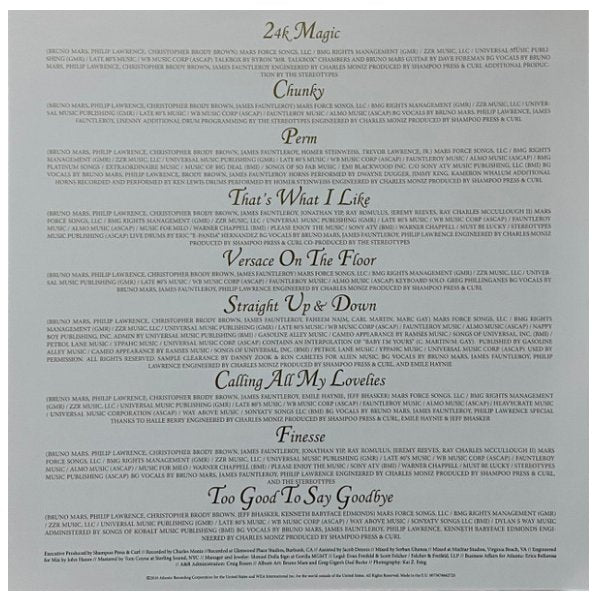 BRUNO MARS - XXIV MAGIC (GOLD VINYL) | VINILO