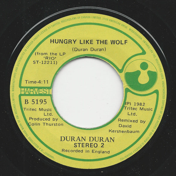 DURAN DURAN - HUNGRY LIKE A WOLF | 7" SINGLE VINILO USADO