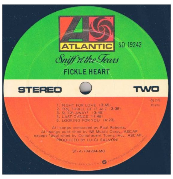 SNIFF 'N' THE TEARS - FLICKLE HEART | VINILO USADO