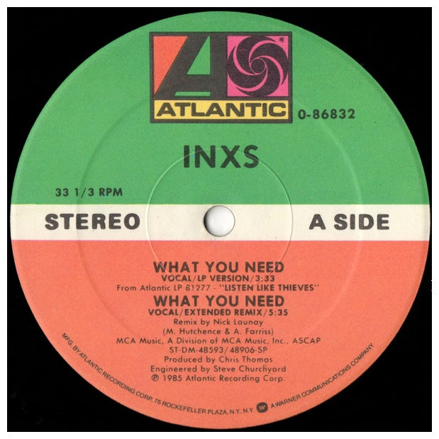 INXS - WHAT YOU NEED (EXTENDED MIX) | 12" MAXI SINGLE USADO