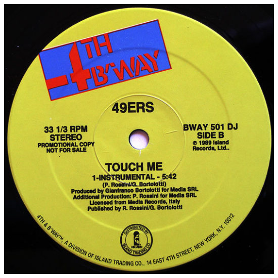 49ERS - TOUCH ME | 12" MAXI SINGLE USADO