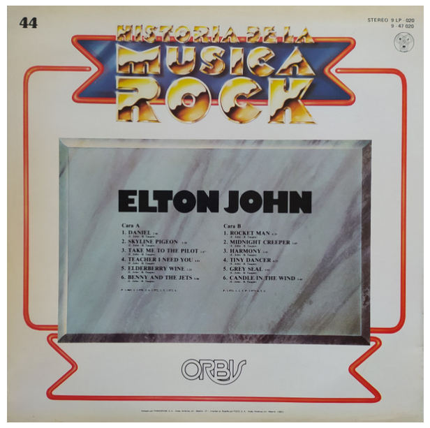 ELTON JOHN - HISTORIA DE LA MÚSICA ROCK: GRANDES EXITOS | VINILO USADO