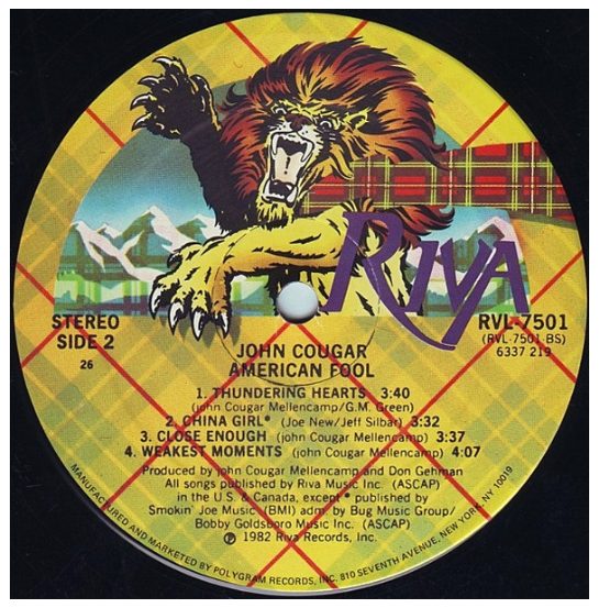 JOHN COUGAR - AMERICAN FOOL | VINILO USADO