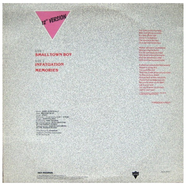 BRONSKI BEAT - SMALLTOWN BOY | 12" MAXI SINGLE USADO