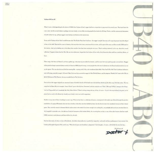 UB40 - LABOUR OF LOVE II | VINILO USADO
