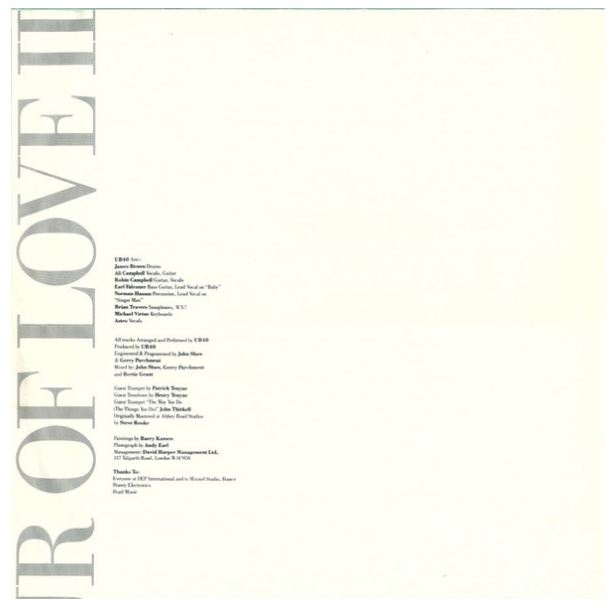 UB40 - LABOUR OF LOVE II | VINILO USADO
