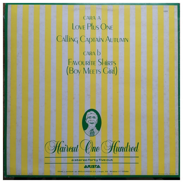 HAIRCUT ONE HUNDRED - LOVE PLUS ONE/FAVORITE SHIRTS (PROMO) | 12" MAXI SINGLE USADO