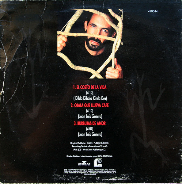 JUAN LUIS GUERRA - OJALA QUE LLUEVA CAFÉ/BURBUJAS DE AMOR | 12" MAXI SINGLE USADO