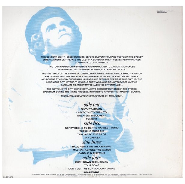 ELTON JOHN - LIVE IN AUSTRALIA (2LP) | VINILO USADO